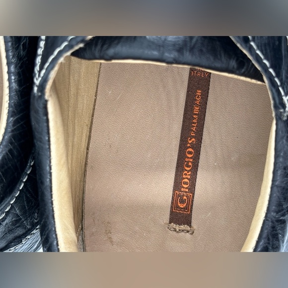 Giorgio’s Of Palm Beach Ostrich Leather Sneakers In 9 USA Made In italy - Picture 10 of 13